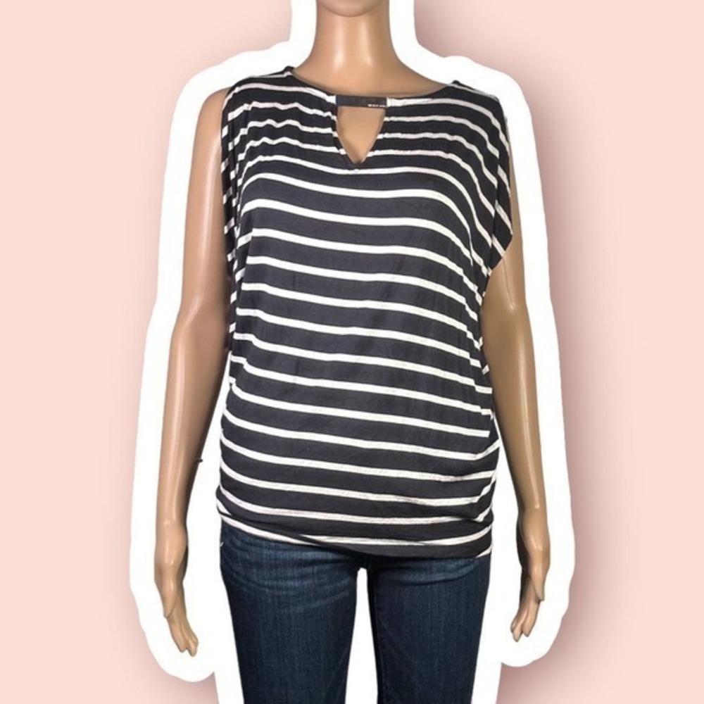 Michael Michael Kors Striped Keyhole Neckline Shirt Size Small - "Mayra"